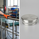 Gray Premium 304 Stainless Steel Flat End Cap for 42.4mm x 2mm Tubing - Durable and High-Performance Tube Fitting