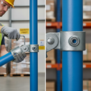 Gray Premium Single Swivel Socket Connection Key Clamp for 48.3mm Tubing - Versatile Angle Accommodation