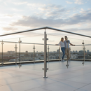 Lavender Premium 304 Stainless Steel Ready-Made Glass Balustrade Kit with Mid Post and Base Plate for Easy Installation