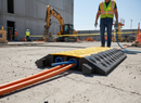 Gray Premium 2-Channel Lidded Ramp for Pedestrians and Vehicles - Heavy Duty Cable Protector (900 x 615 x 100 mm)