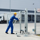 Light Gray Premium Light Cantilever Gate Kit for Gates Up to 5m and 500kg Capacity with Heavy Duty Wheels and Guide Track System