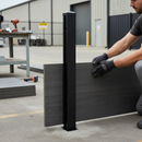 Dark Slate Gray Premium Aluminium Fence Post for Composite Gate Boards - 2350mm Length, Powder Coated Black Finish, Versatile Universal Post