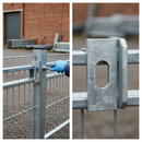 Dim Gray Premium Heavy Duty Galvanised Steel Palisade Fencing End Fishplate for Secure Installations