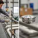 Gray Premium 304 Stainless Steel Radiused End Cap for 42.4mm x 2mm Tube - Durable and Reliable Fit