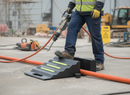 Gray Premium Modular Hose Ramp Wedge with Open-Top Channel, 44 Tonnes Load Capacity, Efficient Storage Solution, 535 x 295 x 118 mm Dimensions
