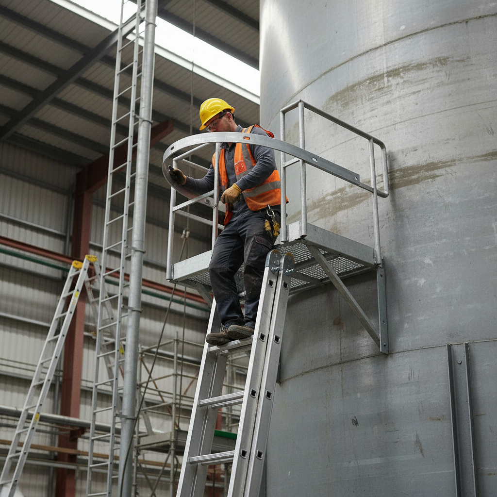 Premium Upper Ladder Hoop Galvanised with Holes 735 x 800mm and Comple