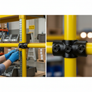 Goldenrod Premium 4 Way Cross Piece for 26.9mm Tube with Black Electrophoretic Finish for Guardrail Connections