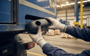 Black Premium Rubber HGV Bumper for Light and Heavy Commercial Vehicles - 127 x 41 x 43 mm with Impact Resistance