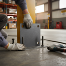 Dim Gray Premium Square Back Plate 100 x 100 x 8mm with 11mm Diameter Holes at 75mm Centres