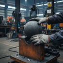 Dark Slate Gray Premium 150mm Diameter Solid Forged Sphere Weighing 13.15kg for Industrial Applications