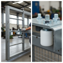 Dark Slate Gray Premium Guide Bracket with 40mm Nylon Rollers for Heavy-Duty Applications - 500kg Weight Capacity