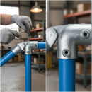 Dim Gray Premium 90° Elbow with Swivel Connection for 48.3mm Tube - Ideal for Staircase Top Rails and Level Sections