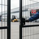 Gray Premium Industrial Gate Lock for 30-50mm Box Sections with Stainless Steel Mechanism and Easy Installation
