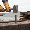 White Smoke Premium Hand Forged Railhead 130mm High with 16mm Diameter Base for Versatile Applications