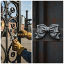 Dark Slate Gray Premium Tied Bow Cast Badge 70mm x 115mm - Durable and Versatile Design for Various Applications