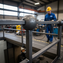 Black Premium 30mm Diameter Solid Sphere with Set Hole for 12mm Square Bar - High-Performance Component for Various Applications