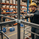 Dark Slate Gray Premium Four Way Cross Square Key Clamp for 40mm Box Section - Durable Connector for Straight and Level Rails