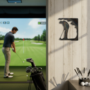 Gray Premium Golfer Putting Silhouette - Approx 190 x 215mm for Indoor and Outdoor Use