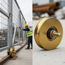 Light Gray Premium 100mm Slider Wheel for 20mm Diameter Track with 500kg Weight Limit - High-Quality Professional Grade for Industrial and Commercial Applicat...