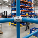 Dark Gray Premium 4 Way Cross Piece for 42.4mm Tube - Ideal for Guardrail Connections - High-Quality Professional Grade for Industrial and Commercial Applica...