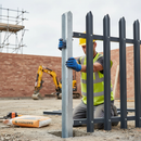 Lavender Heavy Duty Galvanised Steel Palisade Fencing Post 100x55mm for 1.8m High Pales - High-Quality Professional Grade for Industrial and Commercial Appl...