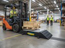 Dark Gray High-Performance Steel Topped Hose and Cable Ramp with Exceptional Load Capacity and Durable Construction