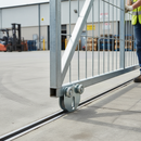 Gray Premium Double Trolley Gate Wheel 61 x 60mm with 24mm Diameter Wheels for Heavy Duty Applications