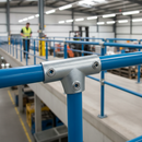 Gray Premium Sloping Tee Piece 0-11° for 48.3mm Tube - Ideal for Joining Rails and Uprights