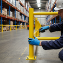 Dark Sea Green Premium Key Clamp Mid Post Kit for 33.7mm Tube - Yellow Powder Coated with Height Specifications and Durable Components