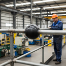Dark Slate Gray Premium 80mm Diameter Tubular Ball Fitting with 42mm Diameter Hole for Versatile Applications