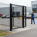 Dark Gray Professional Hydraulic 180° Gate Closer and Hinge with Adjustable Speed and Durable Housing
