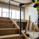 White Smoke Premium 30mm Grooved Newel Post 1200mm for Staircase and Railing Applications - High-Quality Professional Grade for Industrial and Commercial Appli...