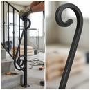 White Smoke Premium Heavy Duty Uneven S Scroll 100mm x 355mm with 8x8mm Square Bar for Decorative Applications