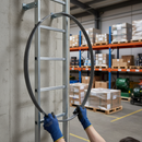 Dark Gray Premium Upper Ladder Hoop - Self Colour, No Holes, 700 x 750mm Diameter for Enhanced Stability