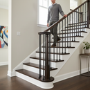 Dark Gray Premium 16mm Diameter Round Bar Hollow French Plain Picket with Powder Coated Black Finish - 1117mm Height for Staircase Use