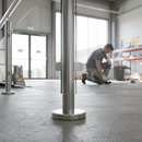 Dark Gray Premium 316 Grade Stainless Steel Base Cover Plate - 125mm Diameter for 42.4mm Tube with Satin Finish