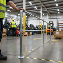 Dark Gray Premium Key Clamp Corner Post for 33.7mm Tube - Pre-Assembled with 1100mm Height, No Mid Rail Required
