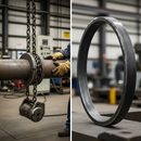 Black Premium 130mm Diameter Ring with 12 x 6mm Plain Bar for Versatile Applications - High-Quality Professional Grade for Industrial and Commercial Appl...