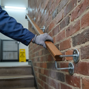 Dim Gray Premium Zinc Plated Handrail Bracket with 75mm Projection for Secure Support - High-Quality Professional Grade for Industrial and Commercial Applic...