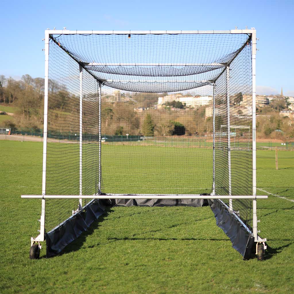 Olive Drab 3m Aluminium Mobile Cricket Cage – Easy to Move with 6 Wheels