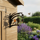 Dark Khaki Premium Robin Silhouette Decoration 200 x 215mm - Ideal for Gardens and Outdoor Spaces