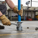 Gray Premium Sinkable Base Ground Socket for 42.4mm Tube - Concrete Installation for Secure Post Support