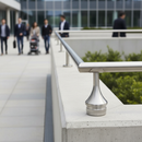 Light Gray Premium Heavy Duty Rail Support for 42.4mm Tube - Durable 304 Stainless Steel Construction