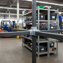 Dark Slate Gray Premium Centre Cross Square Key Clamp for 40mm Box Section - Heavy Duty 4 Way Socket for Multi-Vertical Structures