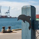 Dark Gray Premium Dolphin Silhouette Decorative Piece - Approx 215 x 230mm for Home and Office Decor