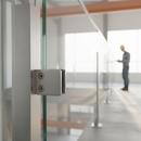 White Smoke Premium Heavy Duty Stainless Steel Square Type Glass Clamp 45x45x27mm for Flat Post with Rubber Inserts