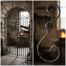 Dark Slate Gray Premium Shaped Scroll 90 x 225mm with Hammered Edge for Decorative Ironwork - High-Quality Professional Grade for Industrial and Commercial Applica...