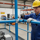 Light Gray Premium Add On Offset Crossover Joint 90° for 42.4mm Tube - Reduces Cutting on Horizontal Rails