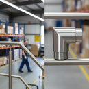 Dark Gray Premium 90 Degree Acute Elbow for 42.4mm x 2mm Tube - 316 Stainless Steel with Satin Finish