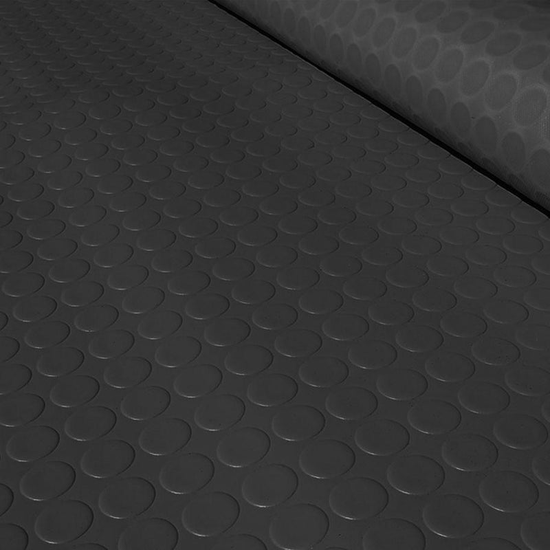 Dark Slate Gray Non Slip Rubber Flooring Rolls - Studded Dot Pattern for Enhanced Safety